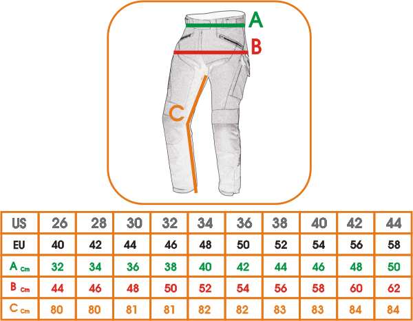 Pantaloni Cordura Tessuto Moto Impermeabile Termica Sfoderabile Touring - Afbeelding 20 van 27