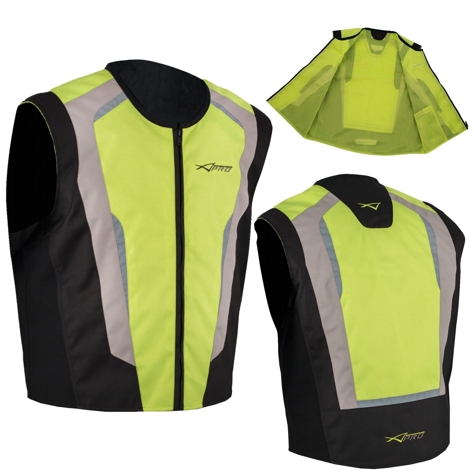 Gilet Securité Moto Vélo Haute Visibilité Sécurté Vest Auto Fluo