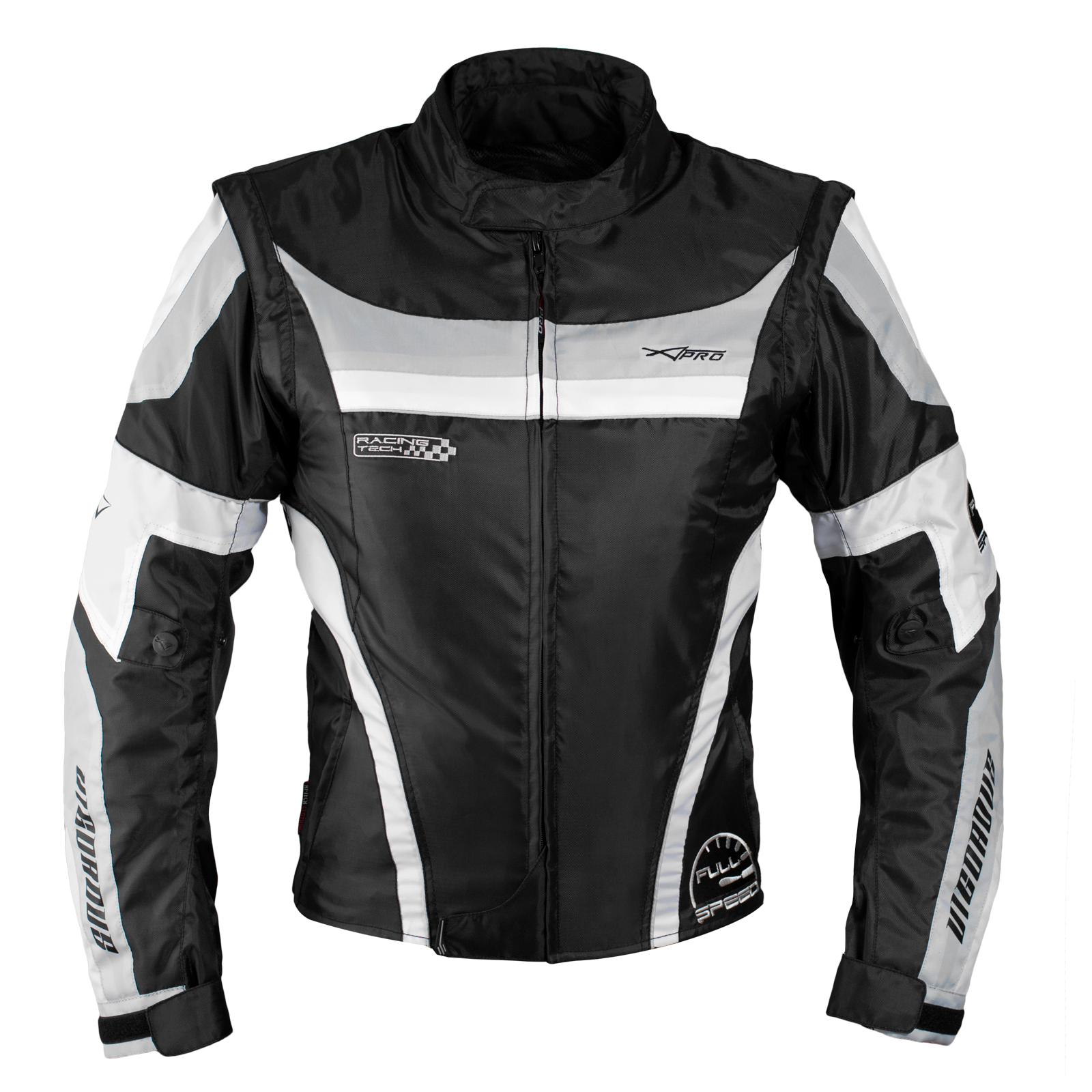 A-pro Blouson Oxford Nylon Homme Textile CE Protections Thermique Moto Gris 2XL 