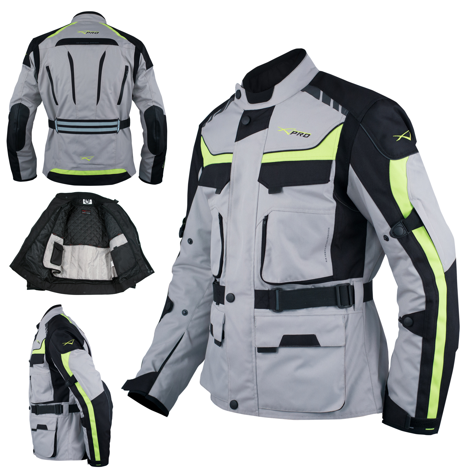 Giacca Impermeabile Moto Tessuto Protezioni CE Scooter Viaggio - Afbeelding 35 van 39