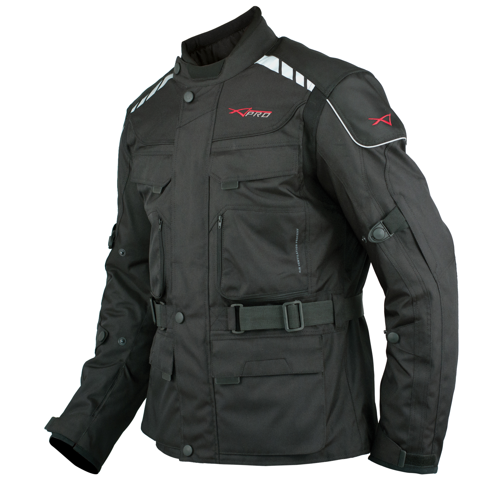 Giacca Impermeabile Moto Tessuto Protezioni CE Scooter Viaggio - Afbeelding 12 van 39
