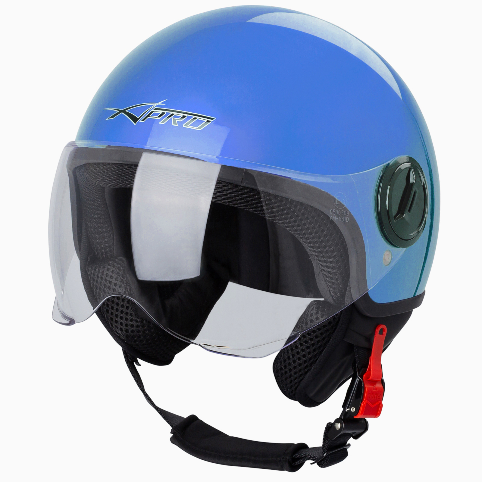 Demi Jet Helmet Moped Motorbike Scooter Visor SonicMoto - Foto 15 di 42